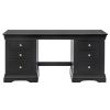 Toulouse Black Painted Double Pedestal Large Dressing Table - 10% OFF SPRING SALE - 7