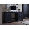 Toulouse Black Painted Double Pedestal Large Dressing Table - 11
