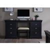 Toulouse Black Painted Double Pedestal Large Dressing Table - 13