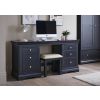 Toulouse Black Painted Double Pedestal Large Dressing Table - 3
