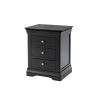 Toulouse Black Painted 3 Drawer Grande Large Assembled Bedside Table - 10% OFF SPRING SALE - 7