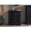 Toulouse Black Painted 3 Drawer Grande Large Assembled Bedside Table - 10% OFF SPRING SALE - 11