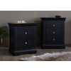 Toulouse Black Painted 3 Drawer Grande Large Assembled Bedside Table - 10% OFF SPRING SALE - 12