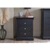 Toulouse Black Painted 3 Drawer Grande Large Assembled Bedside Table - 10% OFF SPRING SALE - 3