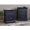 Toulouse Black Painted 3 Drawer Grande Large Assembled Bedside Table - 10% OFF SPRING SALE - 5