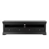 Toulouse Black Painted Grande 1.8m Large Assembled TV Unit With 4 Drawers  - SPRING SALE - 3