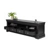 Toulouse Black Painted Grande 1.8m Large Assembled TV Unit With 4 Drawers  - SPRING SALE - 5
