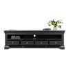 Toulouse Black Painted Grande 1.8m Large Assembled TV Unit With 4 Drawers - 30% OFF CODE NEW - 6