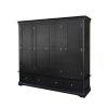 Toulouse Black Painted 4 Door Quad Extra Large Wardrobe - 10% OFF CODE SAVE - 2