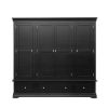 Toulouse Black Painted 4 Door Quad Extra Large Wardrobe - 10% OFF CODE SAVE - 3