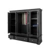 Toulouse Black Painted 4 Door Quad Extra Large Wardrobe - 10% OFF SPRING SALE - 5