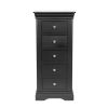 Toulouse Black Painted 5 Drawer Tallboy Chest of Drawers - 10% OFF CODE SAVE - 3