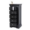 Toulouse Black Painted 5 Drawer Tallboy Chest of Drawers - 10% OFF CODE SAVE - 4