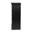 Toulouse Black Painted 5 Drawer Tallboy Chest of Drawers - 10% OFF CODE SAVE - 5