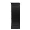 Toulouse Black Painted 5 Drawer Tallboy Chest of Drawers - 5