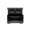 Toulouse 80cm Black Painted Small Assembled Sideboard - 10% OFF CODE SAVE - 5