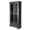 Toulouse Black Painted Tall Glass Display Cabinet with Drawers - 10% OFF SPRING SALE - 2