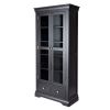 Toulouse Black Painted Tall Glass Display Cabinet with Drawers - SPRING SALE - 2