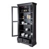 Toulouse Black Painted Tall Glass Display Cabinet with Drawers - 10% OFF SPRING SALE - 4