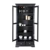 Toulouse Black Painted Tall Glass Display Cabinet with Drawers - 10% OFF SPRING SALE - 5