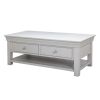 Toulouse Large Grey Painted Coffee Table 4 Drawers with Shelf - 10% OFF SPRING SALE - 7
