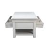 Toulouse Large Grey Painted Coffee Table 4 Drawers with Shelf - 10% OFF SPRING SALE - 9