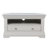 Toulouse Grey Painted Fully Assembled Corner TV Unit with Drawer - SPRING SALE - 7