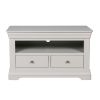 Toulouse Grey Painted Fully Assembled TV Unit 2 Drawers - 10% OFF SPRING SALE - 5