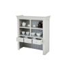 Toulouse 100cm Grey Painted Hutch Unit for combining with sideboard - 4