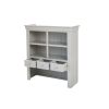 Toulouse 100cm Grey Painted Hutch Unit for combining with sideboard - 6