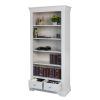 Toulouse Grey Painted Tall Bookcase 2 Storage Drawers - 10% OFF CODE SAVE - 8
