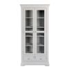 Toulouse Grey Painted Tall Glass Display Cabinet with Drawers - 10% OFF SPRING SALE - 8