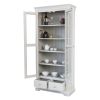 Toulouse Grey Painted Tall Glass Display Cabinet with Drawers - 10% OFF SPRING SALE - 9