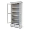 Toulouse Grey Painted Tall Glass Display Cabinet with Drawers - 10% OFF SPRING SALE - 11