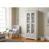 Toulouse Grey Painted Tall Glass Display Cabinet with Drawers - 10% OFF SPRING SALE - 2