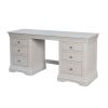 Toulouse Double Pedestal Grey Painted Large Dressing Table / Desk - 10% OFF SPRING SALE - 4