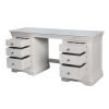 Toulouse Double Pedestal Grey Painted Large Dressing Table / Desk - 10% OFF SPRING SALE - 6