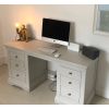 Toulouse Double Pedestal Grey Painted Large Dressing Table / Desk - SPRING SALE - 3