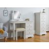 Toulouse Grey Painted Single Pedestal Dressing Table / Desk - 10% OFF SPRING SALE - 2