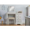 Toulouse Grey Painted Single Pedestal Dressing Table / Desk - 10% OFF SPRING SALE - 4