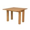 Lichfield Flip Top 100cm 50cm Oak Table 4 Lichfield Brown Leather Oak Chair Set - SPRING MEGA DEAL - 4