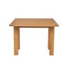 Lichfield Flip Top 100cm 50cm Oak Table 4 Churchill Brown Leather Oak Chair Set - 7