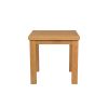Lichfield Flip Top 80cm to 160cm Oak Table 2 Churchill Brown Leather Oak Chair Set - 9