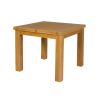 Flip Top 90cm 180cm Extending Oak Table 2 Lichfield Brown Leather Chair Set - 6