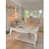 Chamonix French Inspired 90cm Square Brilliant White Painted Coffee Table - SPRING SALE - 2