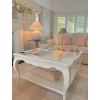 Chamonix French Inspired 90cm Square Brilliant White Painted Coffee Table - SPRING SALE - 4