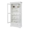 Toulouse White Painted Tall Glass Assembled Display Cabinet with Drawers - SPRING SALE - 13
