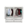 Toulouse White Painted 4 Door Double Hanging Quad Extra Large Wardrobe - 10% OFF CODE SAVE - 6