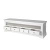 Toulouse White Painted Grande 1.8m Large TV Unit With 4 Drawers - 10% OFF SPRING SALE - 10