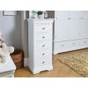 Toulouse White Painted 5 Drawer Wellington Tallboy Chest of Drawers - 10% OFF SPRING SALE - 2
